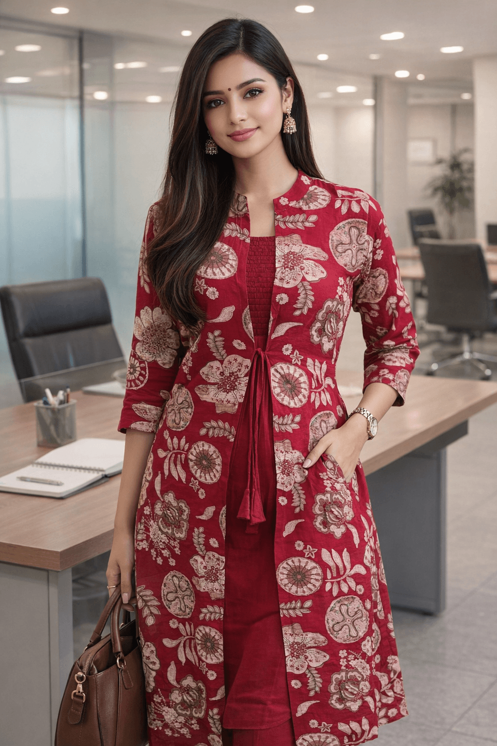 Vatican silk jacket kurti