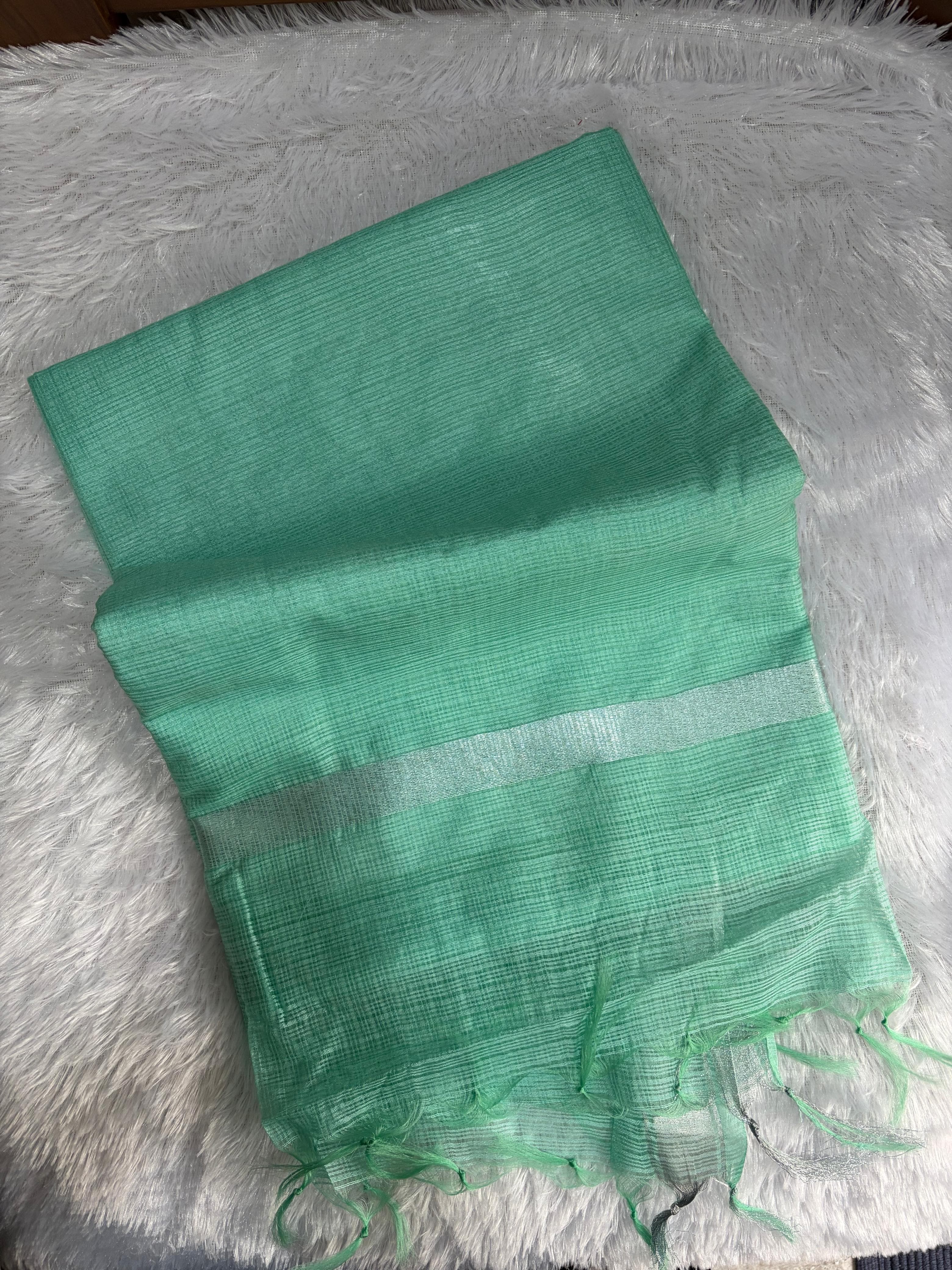 Kota doria silk saree-sea blue